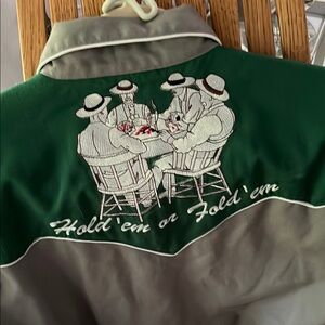 Scully Green and Gray Dress Shirt